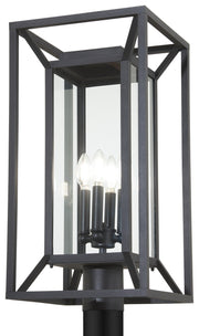 Harbor View 4-Light Outdoor Post Light in Sand Coal