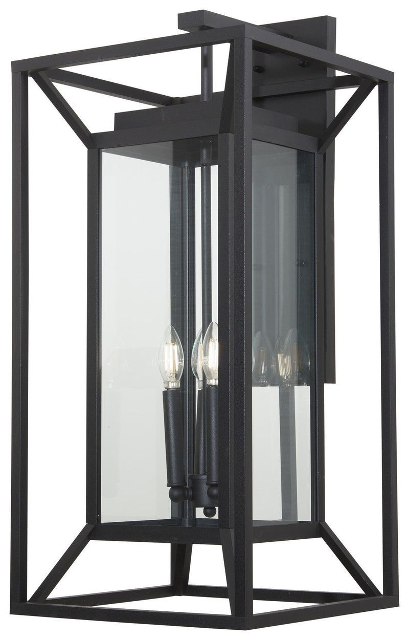 Harbor View 4-Light Medium Outdoor Wall Lantern in Sand Coal