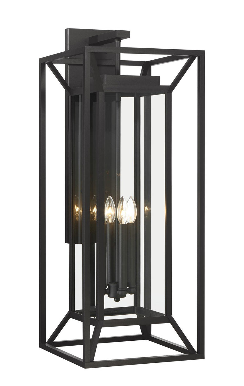 Harbor View 4-Light Large Outdoor Wall Lantern in Sand Coal