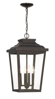 Irvington Manor 4-Light Outdoor Lantern Pendant in Chelesa Bronze