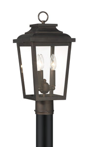 Irvington Manor 3-Light Outdoor Post Light in Chelesa Bronze