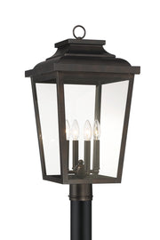 Irvington Manor 4-Light Outdoor Post Light in Chelesa Bronze