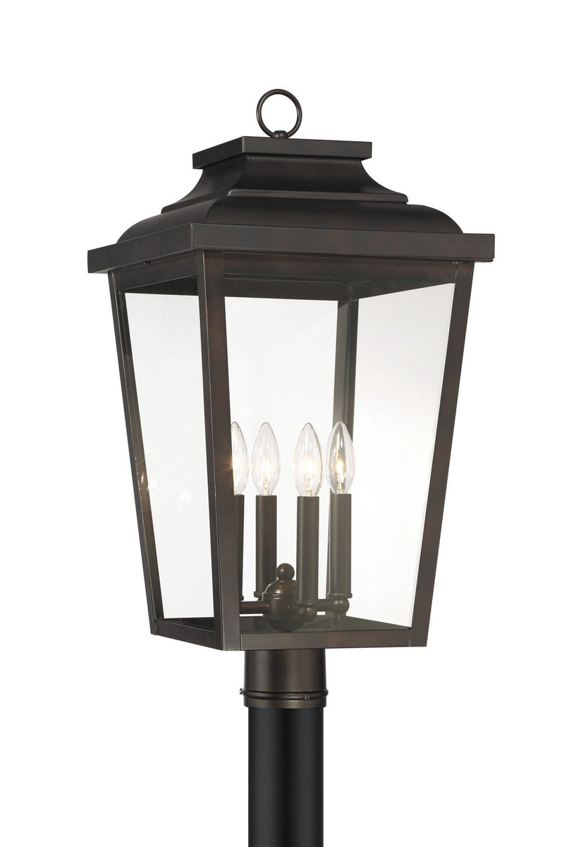 Irvington Manor 4-Light Outdoor Post Light in Chelesa Bronze