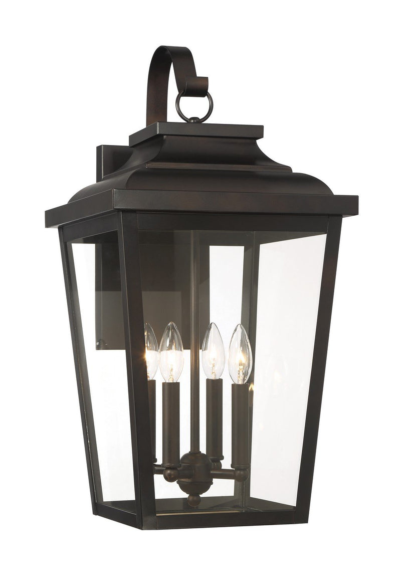Irvington Manor 4-Light Large Outdoor Wall Lantern in Chelesa Bronze