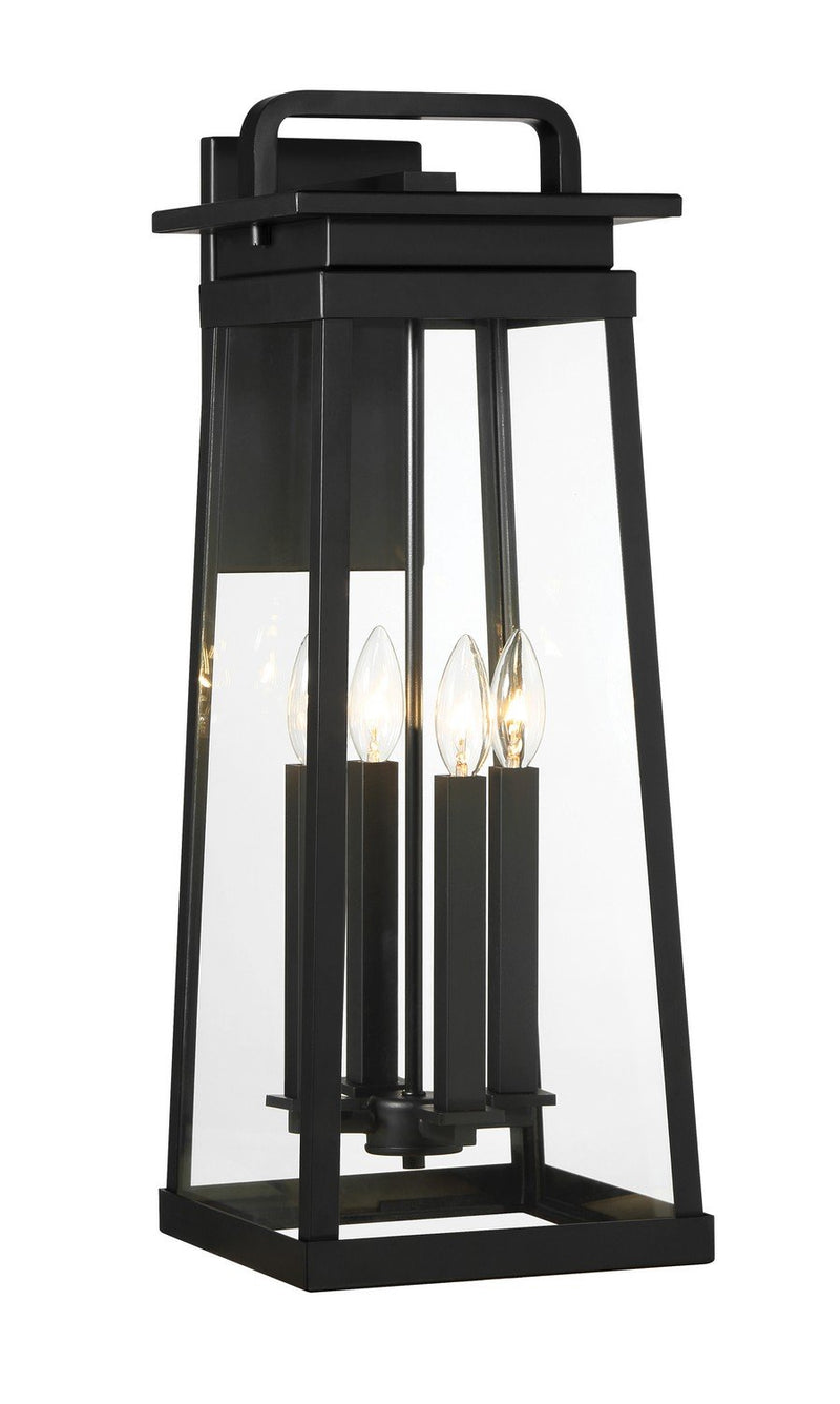 Isla Vista 4-Light Small Outdoor Wall Lantern in Coal