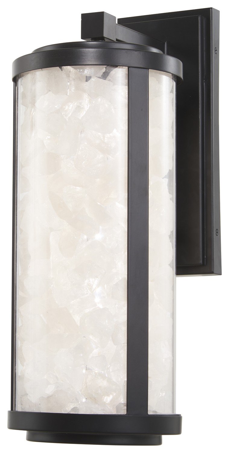 Salt Creek 20" Cylinder LED Outdoor Wall Sconce in Coal Black