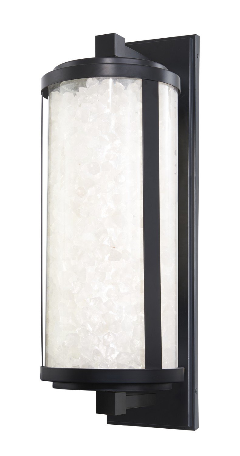 Salt Creek 35" Cylinder LED Outdoor Wall Sconce in Coal Black