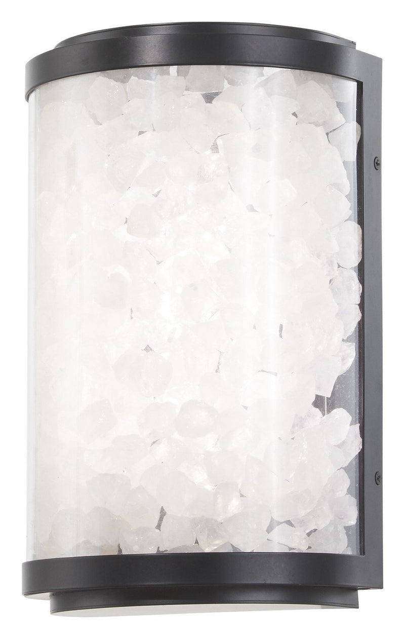 Salt Creek Half-Cylinder LED Outdoor Wall Sconce in Coal Black