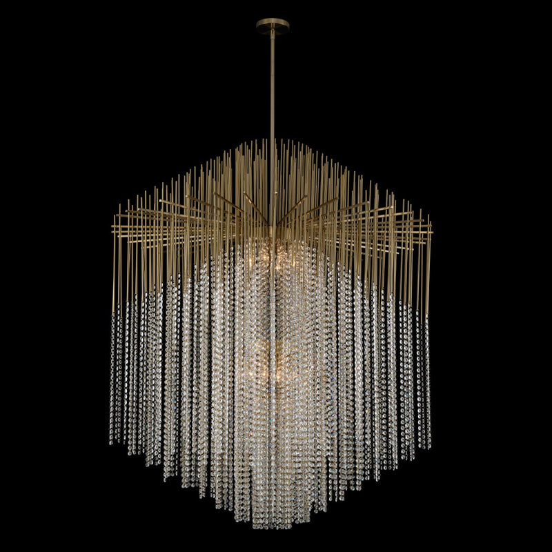 Estrella 30-Light Chandelier in Brushed Champagne Gold