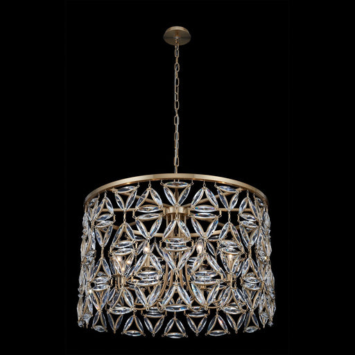 Triangulo 8-Light Chandelier in True Brass