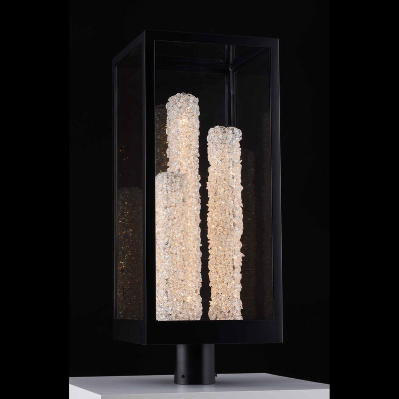 Lina Esterno Outdoor Post Light in Matte Black