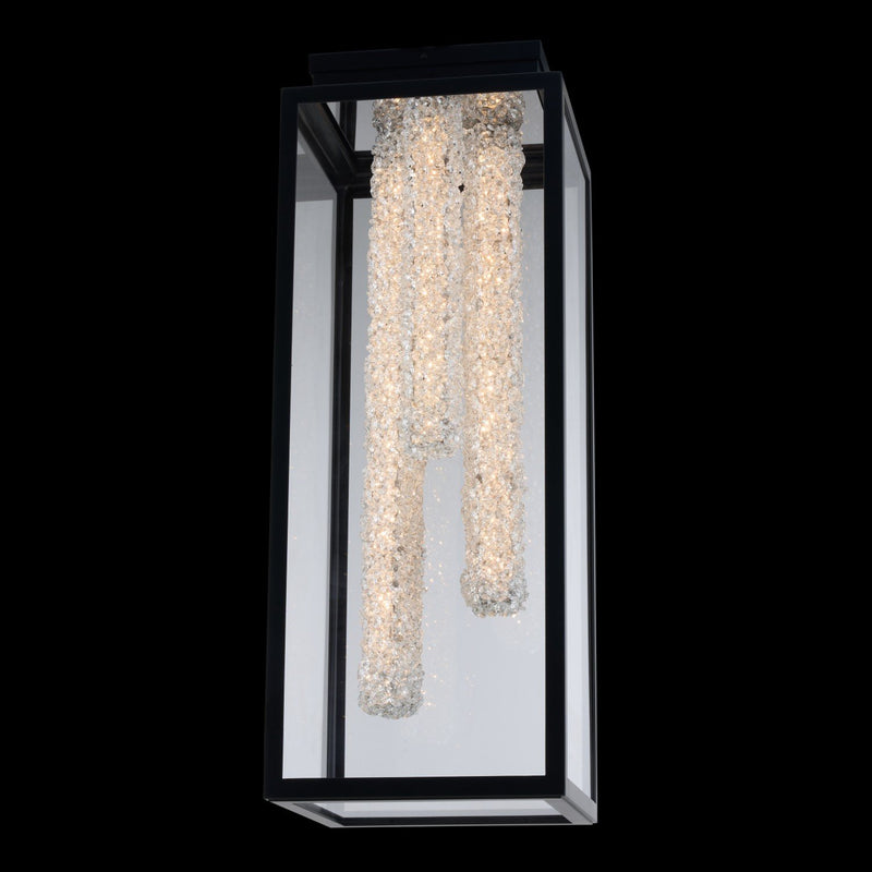 Lina Esterno 11" Outdoor Flush Mount in Matte Black