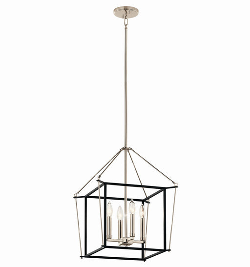 Eisley 4-Light 16" Lantern Pendant in Polished Nickel