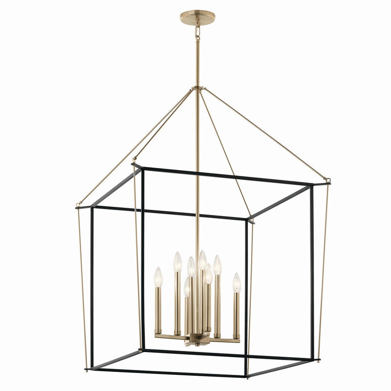 Eisley 8-Light 28.25" Lantern Pendant in Champagne Bronze