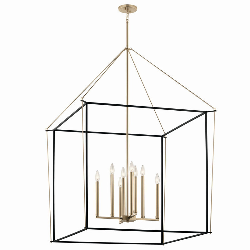 Eisley 8-Light 34.75" Lantern Pendant in Champagne Bronze