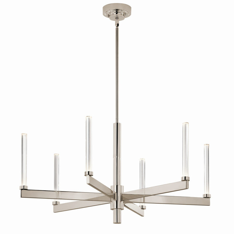 Sycara 6-Light Chandelier in Polished Nickel