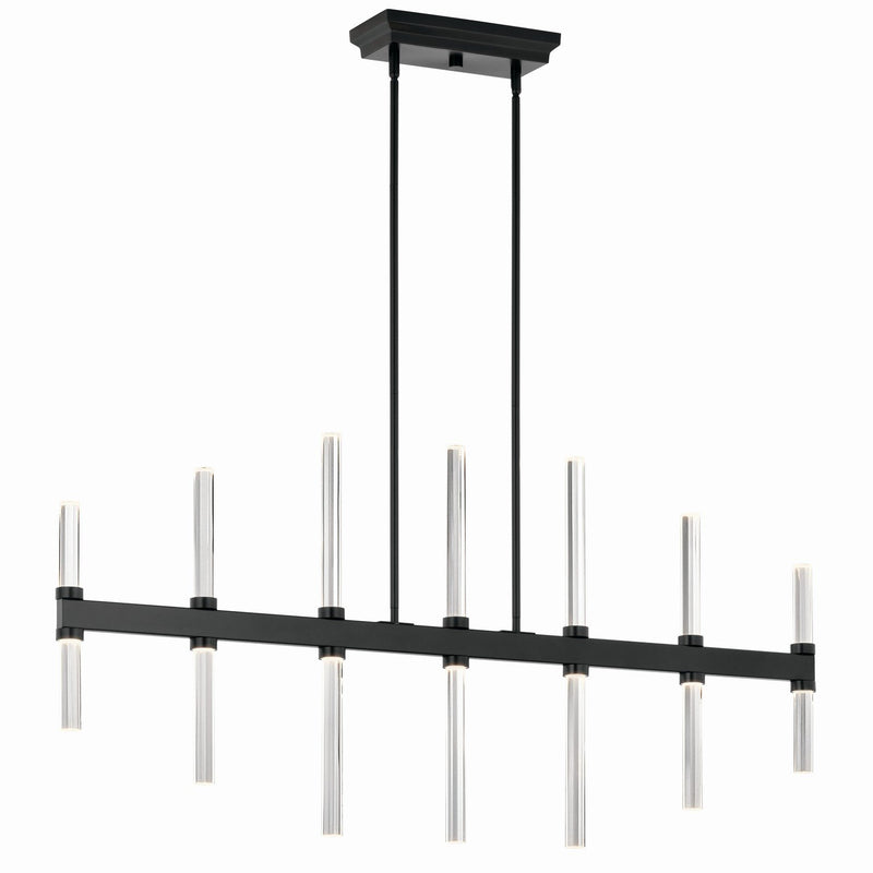 Sycara 14-Light Linear Chandelier in Black