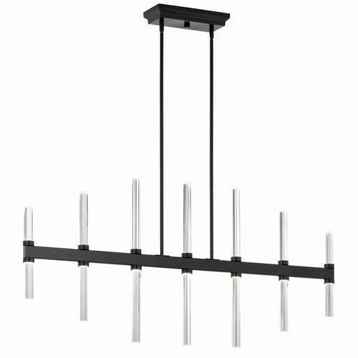 Sycara 14-Light Linear Chandelier in Black
