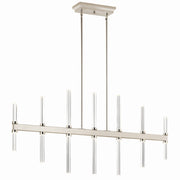 Sycara 14-Light Linear Chandelier in Polished Nickel
