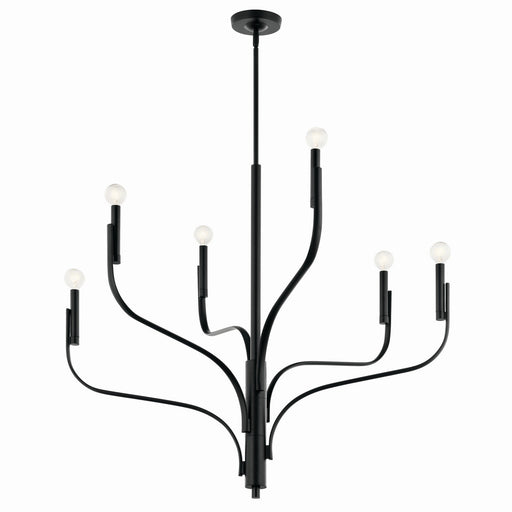Livadia 6-Light 36" Chandelier in Black