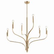 Livadia 6-Light 36" Chandelier in Champagne Bronze
