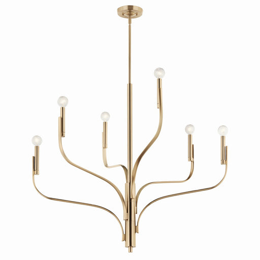 Livadia 6-Light 36" Chandelier in Champagne Bronze