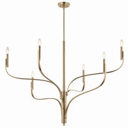 Livadia 6-Light 47" Chandelier in Champagne Bronze