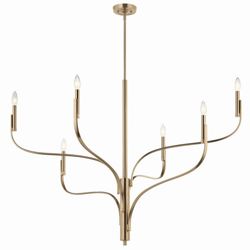 Livadia 6-Light 47" Chandelier in Champagne Bronze