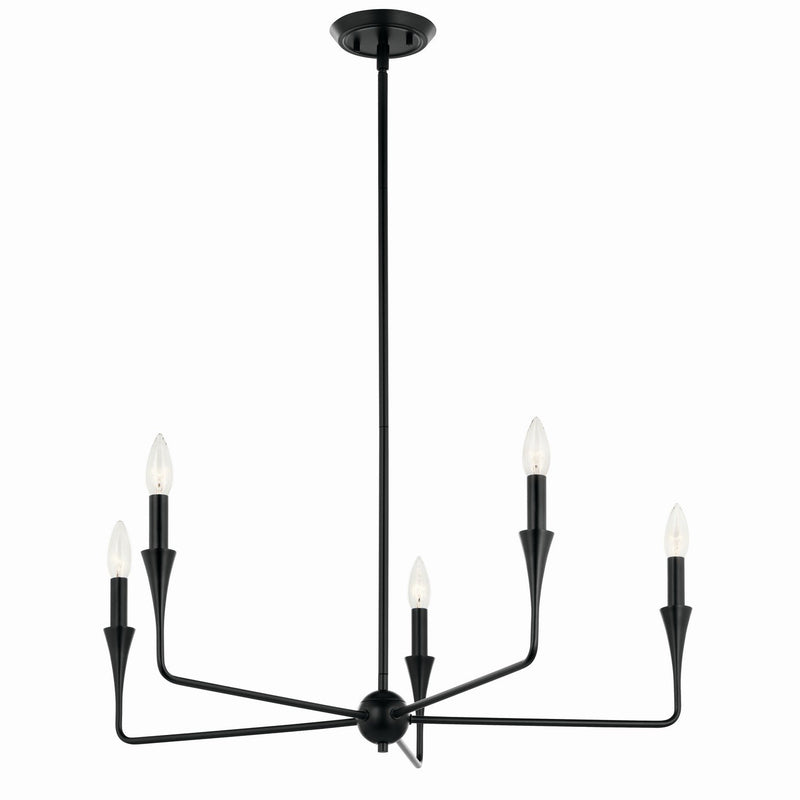 Alvaro 5-Light Chandelier in Black