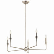 Alvaro 5-Light Chandelier in Polished Nickel
