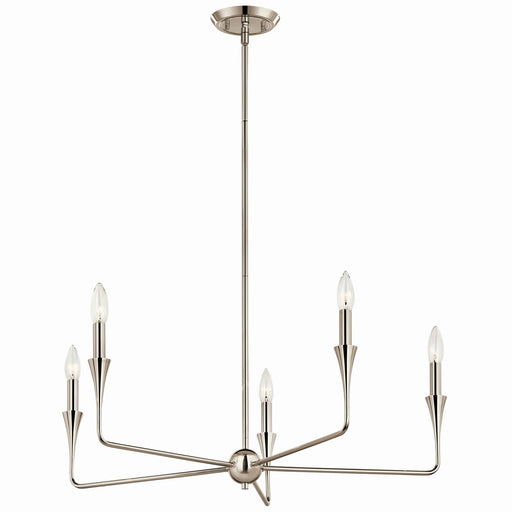 Alvaro 5-Light Chandelier in Polished Nickel