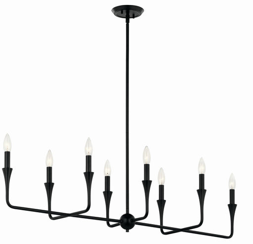 Alvaro 8-Light Linear Chandelier in Black