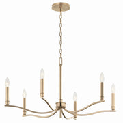 Malene 6-Light 32" Chandelier in Champagne Bronze