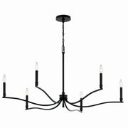 Malene 6-Light 42" Chandelier in Black