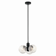Silvarious 3-Light Convertible Chandelier in Black
