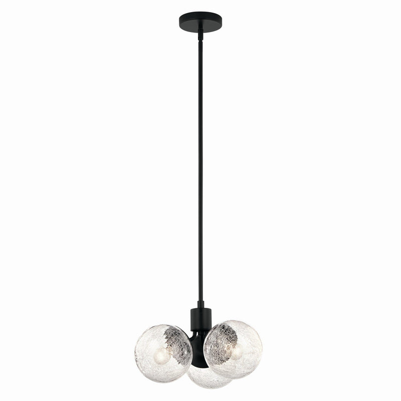 Silvarious 3-Light Convertible Chandelier in Black