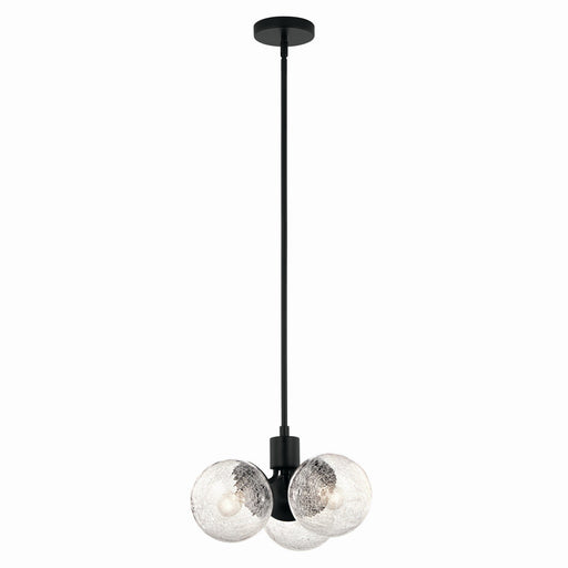 Silvarious 3-Light Convertible Chandelier in Black
