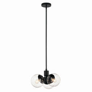 Silvarious 3-Light Convertible Chandelier in Black