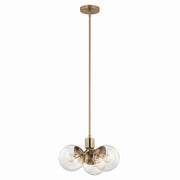 Silvarious 3-Light Convertible Chandelier in Champagne Bronze