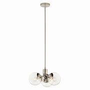 Silvarious 3-Light Convertible Chandelier in Polished Nickel