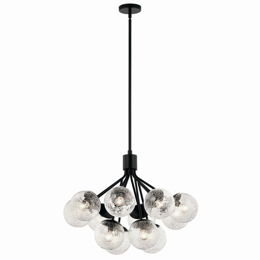 Silvarious 12-Light Convertible Chandelier in Black