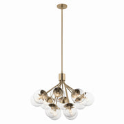 Silvarious 12-Light Convertible Chandelier in Champagne Bronze