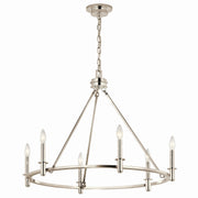 Carrick 6-Light Chandelier in Polished Nickel