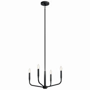 Madden 4-Light Convertible Chandelier in Black