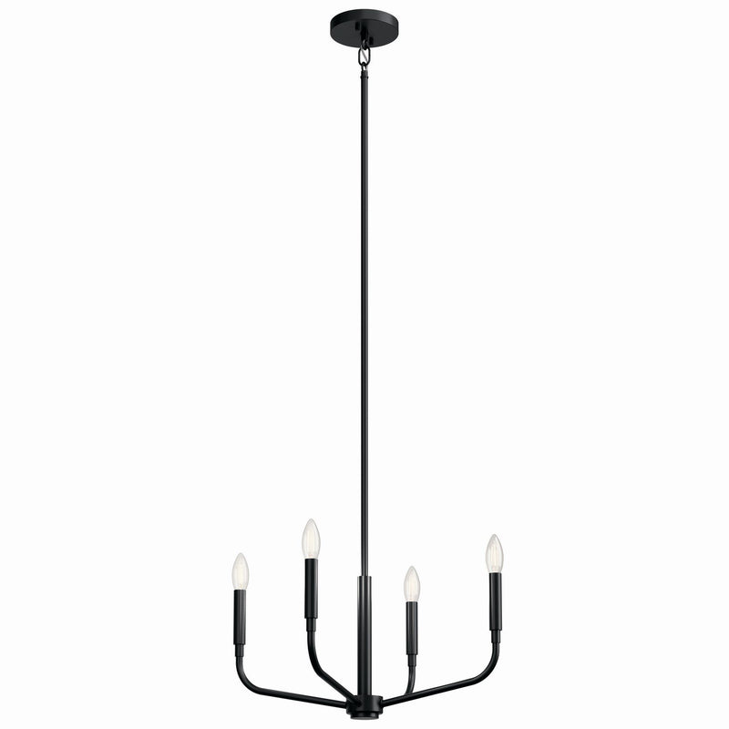 Madden 4-Light Convertible Chandelier in Black