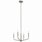 Madden 4-Light Convertible Chandelier in Brushed Nickel