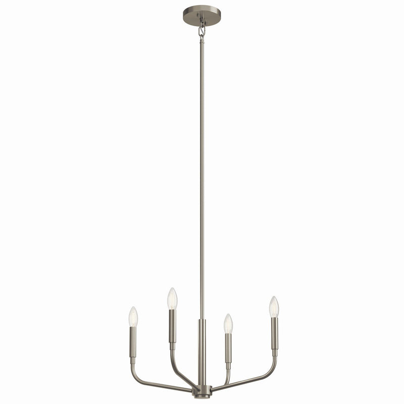 Madden 4-Light Convertible Chandelier in Brushed Nickel