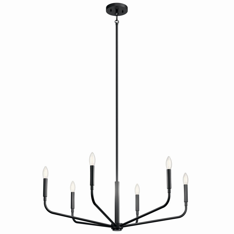Madden 6-Light 32" Chandelier in Black