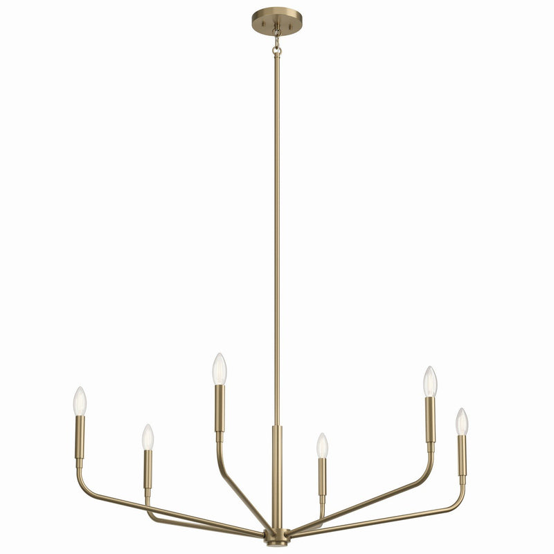 Madden 6-Light 38" Chandelier in Champagne Bronze