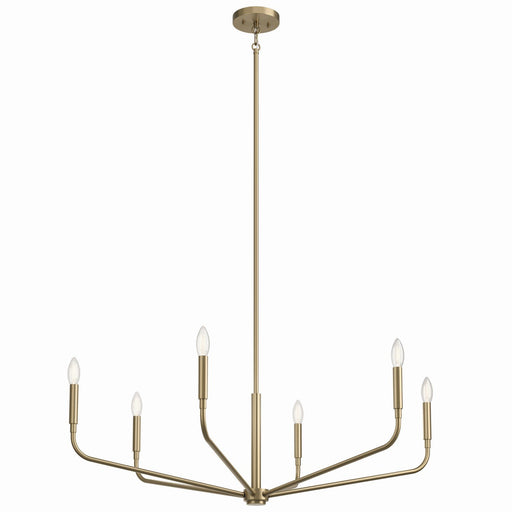 Madden 6-Light 38" Chandelier in Champagne Bronze